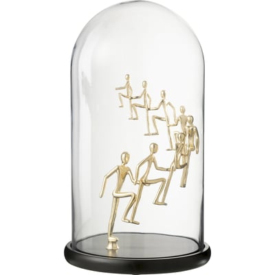 Cloche décorative en verre rond personnage escaladant RECOLLECTION