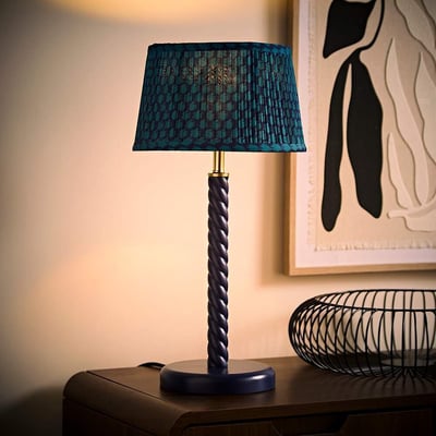 Amalia Twist Table Lamp with Pleated Taper Shade SO'HOME