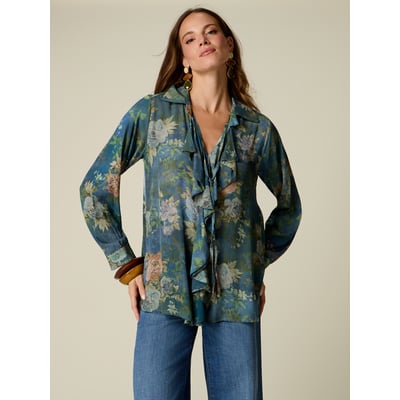 Blouse fantaisie à volants OLTRE