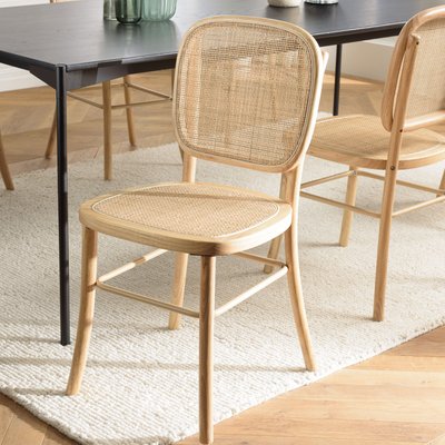 Chaise bistrot bois clair cannage naturel TIM PIER IMPORT