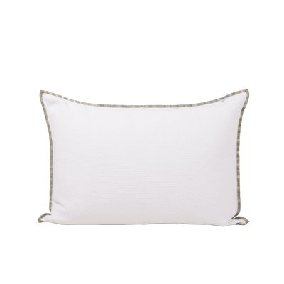 Housse de coussin Ghaby  en Tissage flammé lin coton et point de bourdon en dégradé de couleurs Naturel 40x40 cm MADURA