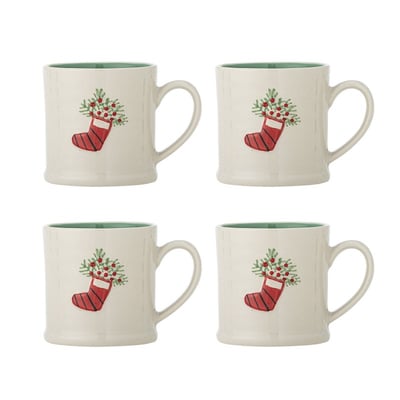 Tasse noël grès  Kenai set de 4 BLOOMINGVILLE