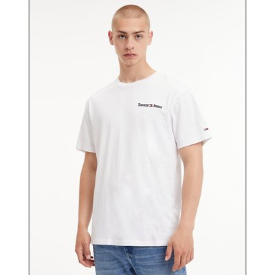 T-shirt, geborduurd colord logo op de borst TOMMY JEANS