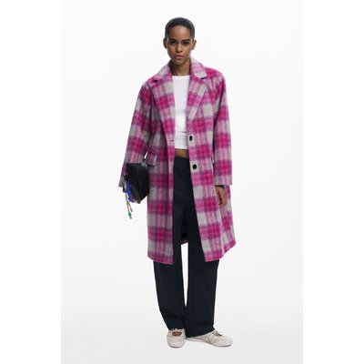Manteau à carreaux rose DESIGUAL