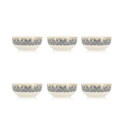 Lot de 6 coupelles en porcelaine 12cm, BYZANCE NOVASTYL