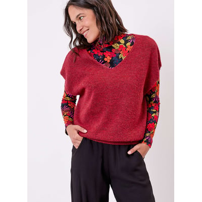 Pull tricot sans manche uni DAKILA LA FIANCÉE