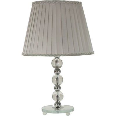 Lampe à poser pied verre abat-jour tissu GLAM RECOLLECTION