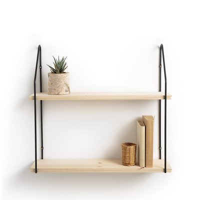 Étagère murale double bois métal fer L65 cm, Vinto LA REDOUTE INTERIEURS