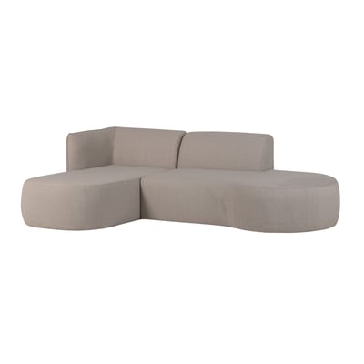 Salon de jardin d'angle gauche en tissu d’extérieur CHIOS WOOOD