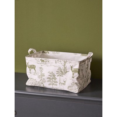Bac de rangement rectangle esprit toile de Jouy CYRILLUS