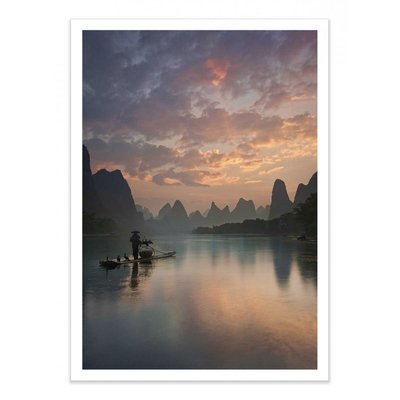 Affiche d’art 30 x 40 cm - Li River Sunrise - Yan  Zhang WALL EDITIONS