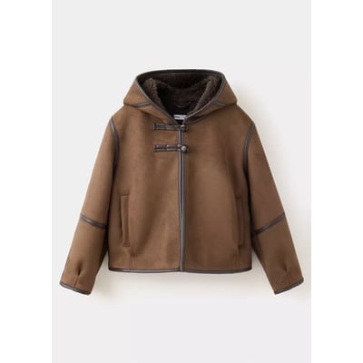 Manteau effet daim imitation mouton retourné MANGO KIDS