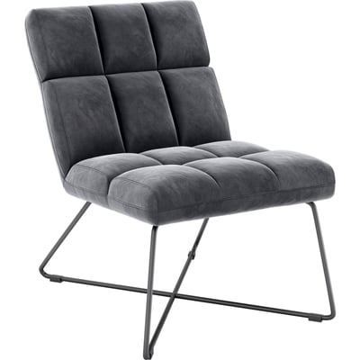 Fauteuil lounge capitonné en velours RECOLLECTION