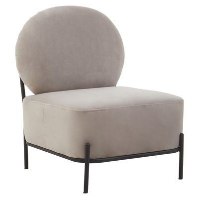 Low Retro Curve Velvet Accent Chair SO'HOME