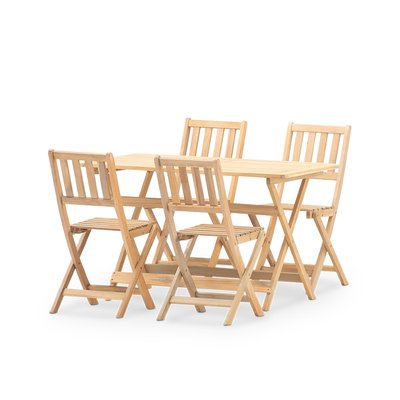 Salon de jardin, 4 chaises, JAVA LIGHT DEFORA HOME