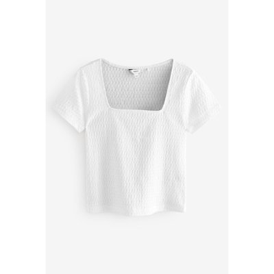 T-shirt texturé   encolure carrée NEXT