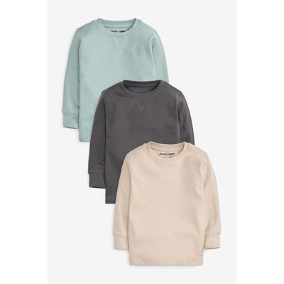 T-Shirts texturés à manches longues, lot de 3 NEXT