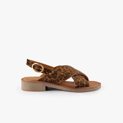 Sandale cuir velours ALIX MAISON TOUFET
