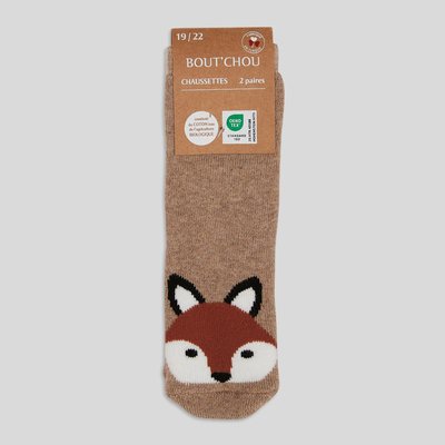 Lot de 2 paires de chaussettes ant-dérapantes BOUT'CHOU