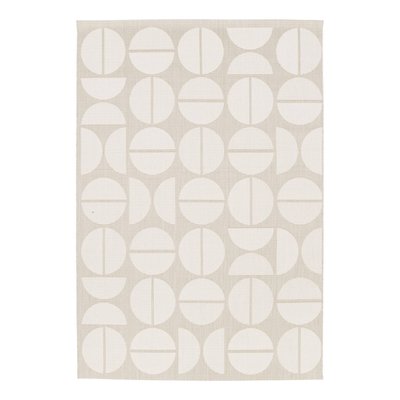 Tapis intérieur/extérieur motifs géométriques crème, beige  MEGAN SWEEEK