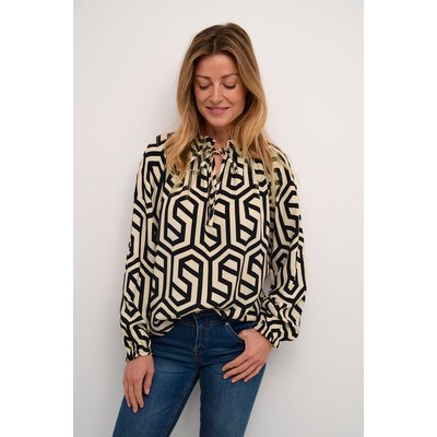 Long sleeved blouse CREAM