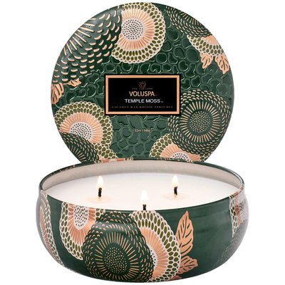 Bougie Parfumée 3 Mèches - Temple Moss VOLUSPA