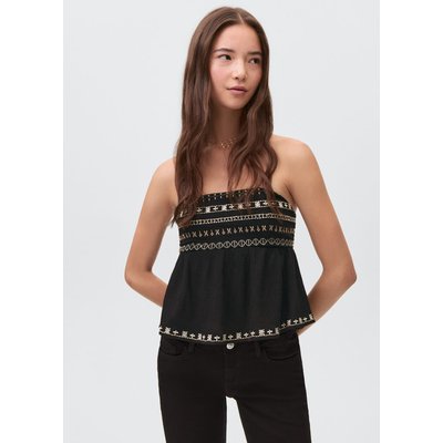 Haut bustier brodé MANGO TEEN