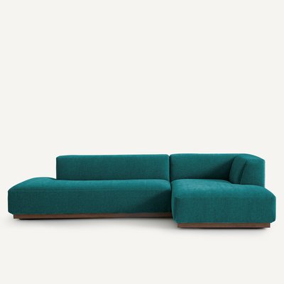 Canapé d'angle droit XL velours chenille, Jacopo AM.PM