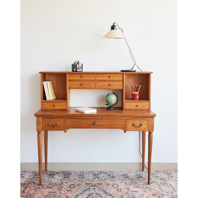 Bureau en bois verni Edouard N°1021 - Bon état DEBONGOUT
