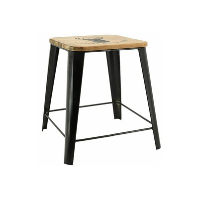 Tabouret en métal et bois Cerf AUBRY GASPARD