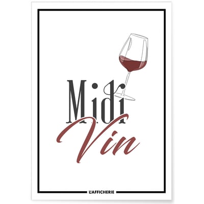 Affiche Midi Vin L'AFFICHERIE
