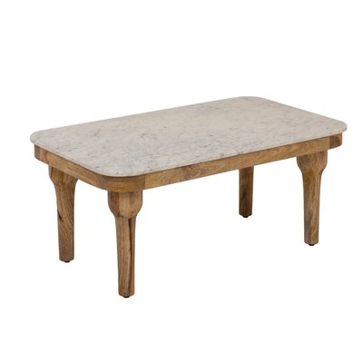 Table basse en marbre et en bois d'acacia  CALIX MADE IN MEUBLES 