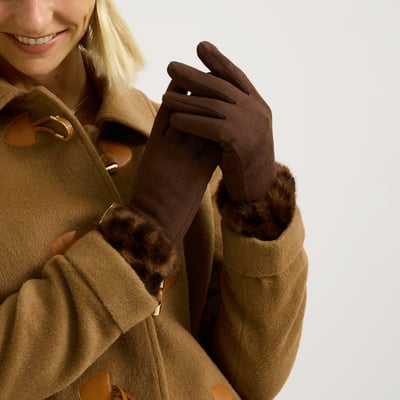Gants fourrés à revers GRAIN DE MALICE