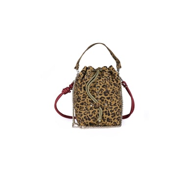 Sac seau en cuir imprimé léopard, BECO CRAIE STUDIO