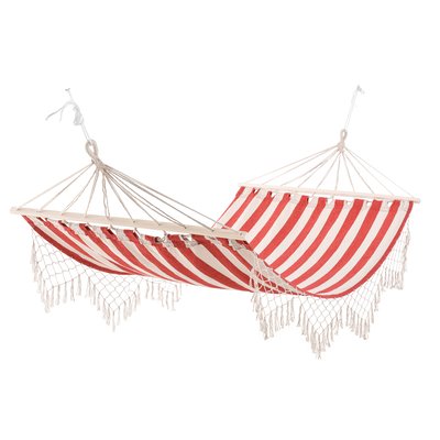 Hamac de voyage portable style hippie chic coton polyester rayé OUTSUNNY