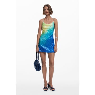 Robe courte à bretelles croisées DESIGUAL