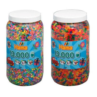 Set de deux pots de perles à repasser (env. 26000) HAMA