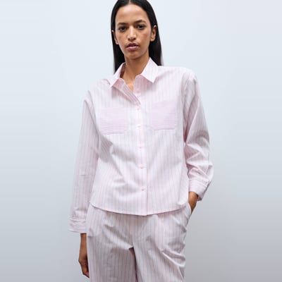 Chemise à rayures patchwork en coton bio GOTS MONOPRIX