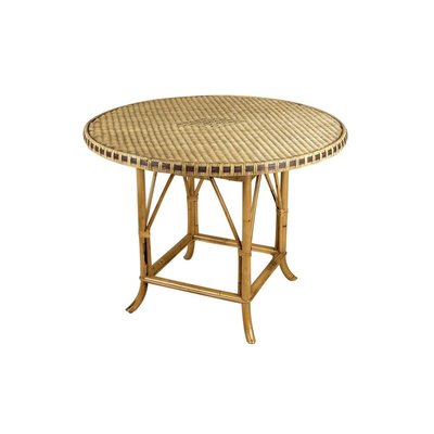 Table ronde en rotin patiné et coloré Surabaya Ø 100 AUBRY GASPARD