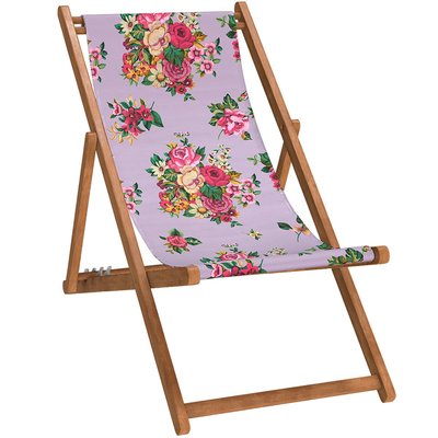 Chilienne hêtre lasuré et toile outdoor, MIA VENT DE BOHÈME