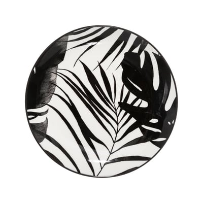 Lot de 6 assiettes en porcelaine PALME SECRET DE GOURMET