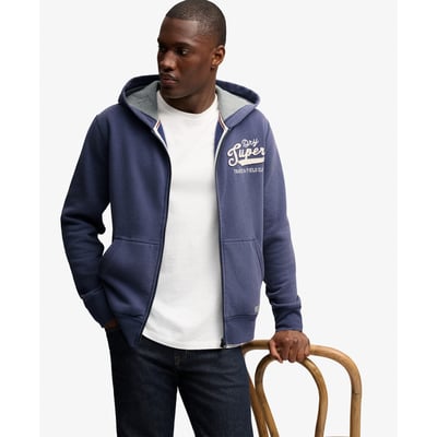 Sweat zippé à capuche Heritage Applique Coupe Décontractée SUPERDRY