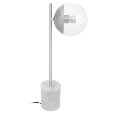60cm Globe Chrome Table Lamp with Marble Base ÉDITÉ