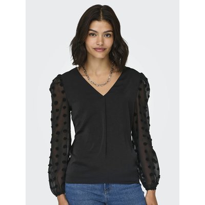 V-Neck Long Sleeve Blouse ONLY