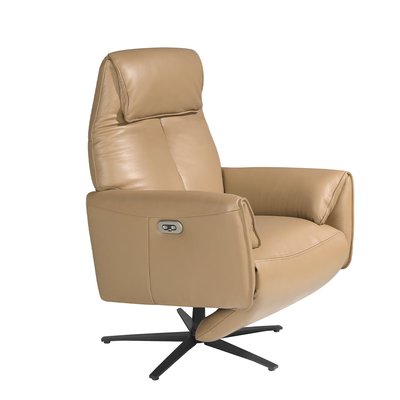 Fauteuil relax pivotant en cuir ANGEL CERDA