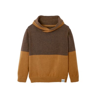 Pull col croisé en maille fantaisie effet color block VERTBAUDET