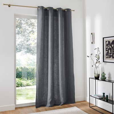 Onega Washed Linen Curtain with Eyelets LA REDOUTE INTERIEURS