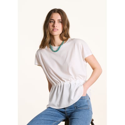 T-shirt ample bi-matière LA FEE MARABOUTEE
