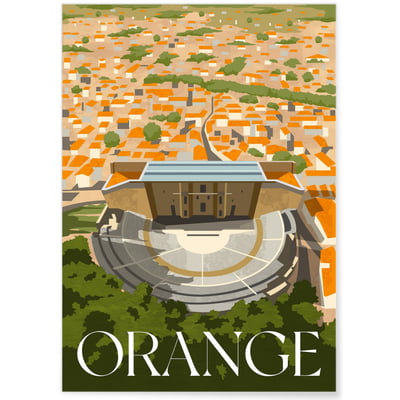 Affiche ville Orange L'AFFICHERIE