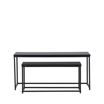 Lot de 2 tables basses gigognes en bois et métal - Staal VENTURE HOME